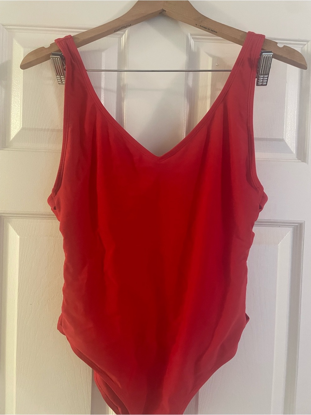 Xhilaration Baywatch Red Scoop Neck Onepiece Swimsuit